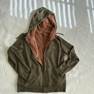 Uniqlo Fuzzy Lined Zip Hoodie